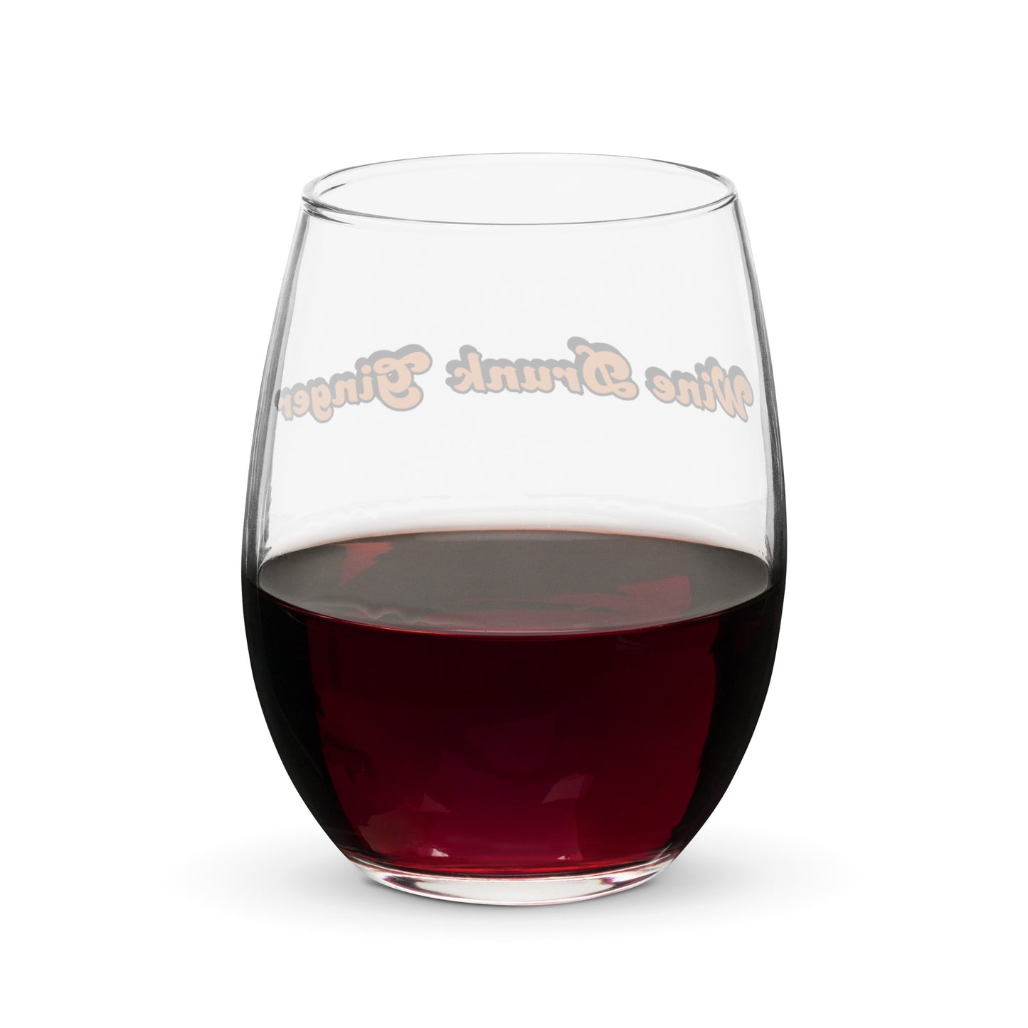 "Wine Drunk Ginger" Wine Glass