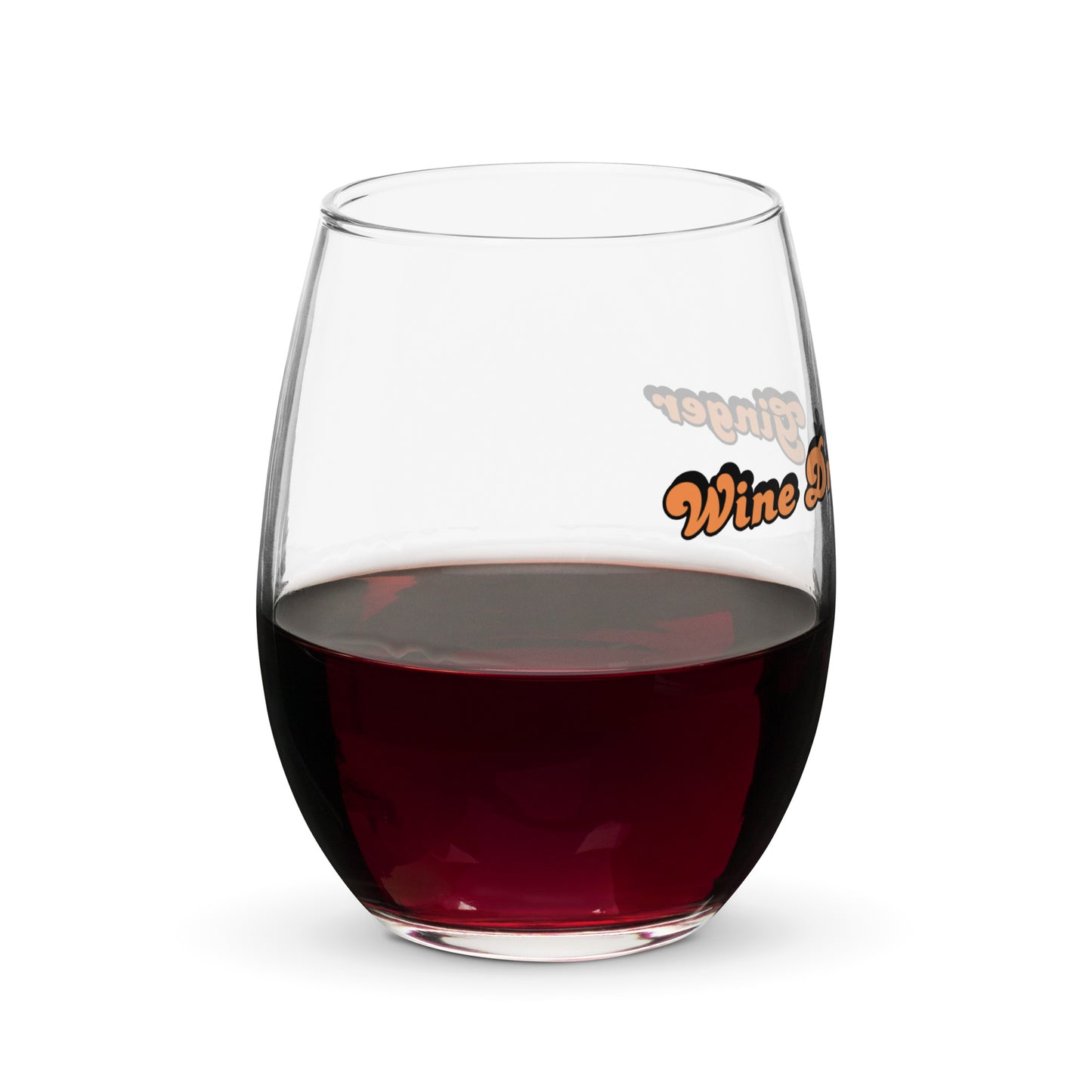 "Wine Drunk Ginger" Wine Glass